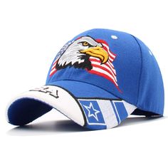 PRICES MAY VARY. ONE SIZE FITS MOST - The cap is one size 22"-24" but has adjustable magic velcro closure in the back, both for men and women, you can adjust the size to suit your head. EAGLE AND FLAG DESIGN - Stunning patriotic 3D embroidered design with American USA flag and eagle head on front. Wear this unique hat with your native pride. COMFORTABLE SOFT MATERIAL - Made of 100% cotton, breathable and durable, soft and lightweight to wear all day long. SUITABLE FOR MANY OCCASIONS - Show off y Fishing Hats For Men, Patriotic Embroidery, Patriotic Eagle, White Baseball Cap, Trendy Hat, Men Baseball Cap, Unique Hats, Patriotic Flag, Embroidered Baseball Caps