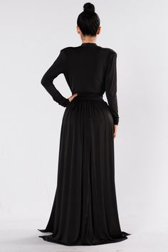 Spree Dress - Black, Dresses | Fashion Nova Color Floor, Floral Dress Formal, Evening Dresses With Sleeves, Evening Dress Floor Length, Lace Formal Dress, Dress Sleeve Styles, Elegant Pattern, Split Maxi Dress, Lace Dress Long