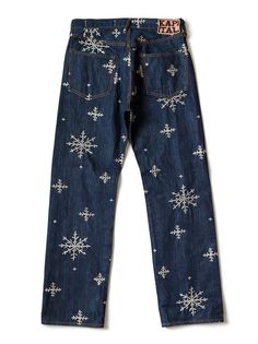 Kapital 14oz Snowflake embroidered TH straight denim pants   Kapital 14oz Snowflake embroidered TH straight denim pants   Very rare!only small amount released in Japan!Very hard to get! Item code K2110LP107 [Size]  34 (Waist 84cm,Inseam 82cm) *If you need any other size,let me know. [Condition] Brand new,Guaranteed 100% real authentic. [Shipping] USA,Canada,Australia:$20 Europe,UK:$22 Asia:$16 By DHL (With a tracking no.) Shipped in 2 days and you usually receive it in a week after payment.(exce Embroidered Pants, Painted Jeans, Small Sewing Projects, Painted Clothes, Hard To Get, Very Rare, Denim Pants, Favorite Things List, Pajama Pants