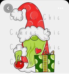 an image of santa hat with presents on it's head and the words christmas written in