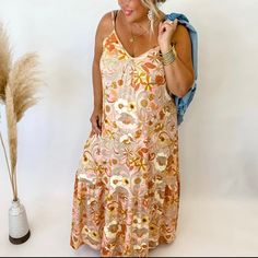 This Dress Is The Perfect Dress For All Things Spring/Summer & Fall Family Photos/Wedding! Layer With A Jean Jacket Or Cardigan Transitions To A Cooler Evening Dress. The Softest Fabric With Great Stretch. Pleating On The V Neckline & Bottom Hem. 95% Poly & 5% Spandex. Sizing Runs Larger & Comes In S/M, L/Xl & 2x. Straps Are Not Adjustable Comes From Smoke Free Home S/M 4-8 L/Xl 8-14 2x 18-22 Family Photos Wedding, Blue Linen Dress, Strappy Maxi Dress, Crochet Lace Dress, Tropical Dress, Fall Family Photos, Maxi Jersey Dress, Flowy Maxi Dress, Maxi Slip Dress