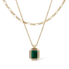 PRICES MAY VARY. What Makes Ana Luisa Special - Two necklaces are better than one with this 14k gold plated necklace set. Finished off with a statement-making malachite stone pendant, this set is a must-have addition to any jewelry collection. This versatile necklace set can be worn separately or together if you’re looking to really make a statement. Quality Materials - Crafted with durability in mind, this layered necklace set is hypoallergenic, water and tarnish-resistant. Our unique and extra Unique Green Stone Necklaces, Women Gift Ideas, Gold Layered Necklace, Green Stone Necklace, Stone Necklaces, Green Pendant, Wife Christmas, Green Pendants, Christmas Gifts For Wife