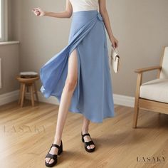 Lasaky - Stylish Maxi Skirt - Chic and Trendy Long Beach Skirt with a Flattering Wrap Style in Chiffon Fabric Formal Midi Skirt, Long Beach Skirt, Stylish Midi Skirt, Girls Long Skirts, Beach Wrap Skirt, Beach Maxi Skirt, Chiffon Maxi Skirt, Chiffon Wrap, Wrap Maxi Skirt