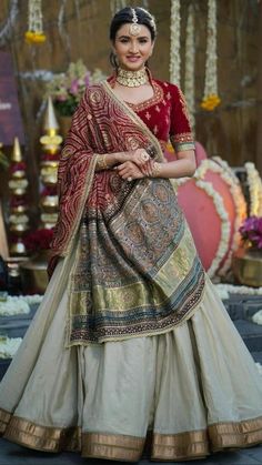 White Indian Wedding, Salwar Kamiz, Red Lehenga