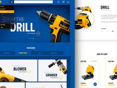 the website design is designed to look like a drill shop