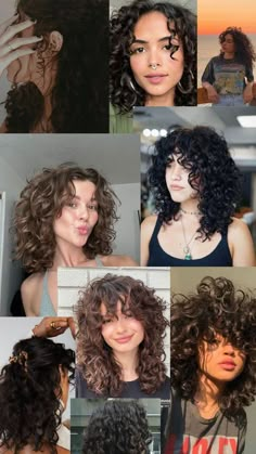 Butterfly Haircut Short Curly Hair, 3b Curly Haircuts Shoulder Length, Framing Bangs Curly Hair, 90s Hair Curly, Wolf Cut Curly Hair 3a 3b, 3a Curly Hair Styles, Curly Hair Layered Haircut, Curly Butterfly Cut, Short Curly Hair Shag