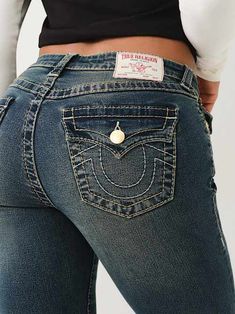 JENNIE BIG T MID RISE CURVY SKINNY JEAN Low Rise True Religion Jeans, Empire Pants, Mom Inspo, True Religion Pants, Xmas Wishlist, Nice Fashion, 9th Grade, Kids Denim, Curvy Jeans