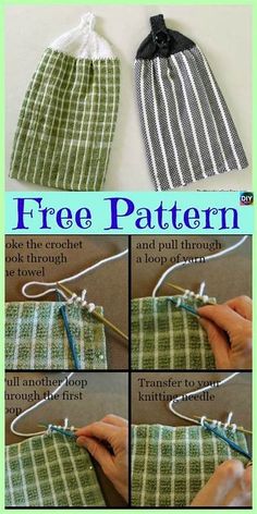 the instructions to make a drawstring bag for knitting and crochet are shown