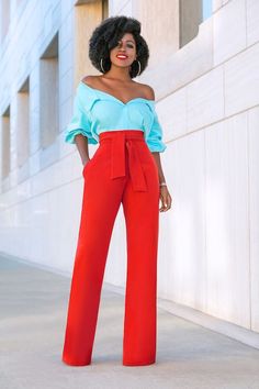 Style Pantry, Mode Casual, Red Pants, Looks Chic, Jumpsuit Fashion, Fashion Mode, Work Attire