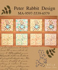 the back cover of peter rabbit design's ma - 597 - 539 - 69