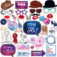 it's me ho photo booth props for birthdays and bridal party decorations