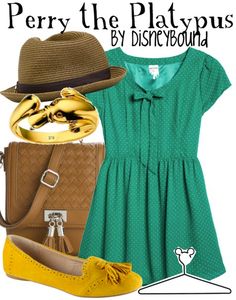 Gadget Disneybound, Disneybound Jane, Disneybound Outfits Brown, Jane Porter Disneybound, Disneybound Yellow, Disneybound Outfits, Perry The Platypus, Inspired Clothes, Disney Themed Outfits