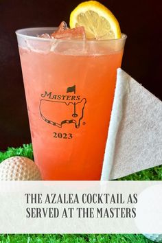 the azalea cocktail as served at the masters golf tournament in new york city