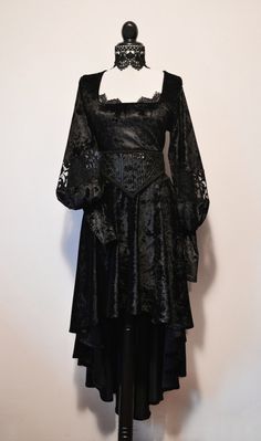 Victorian Gothic Velvet Dress - Etsy Vampire Gothic, Victorian Vampire, Fantasy Outfits, Goth Dress, Victorian Gothic, Fantasy Clothing, May 22, Velvet Dress, Serbia