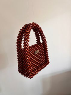 "🤎 Brown acrylic bead bag \"Sophia\" 🤎Size: ↔️ 18cm, ↕️ 14cm , with handle 26cm   ❣️❣️❣��️IG: purse.verance❣️❣️❣️ ❣️❣️❣️TikTok: Purseverance❣️❣️❣️" Beaded Brown Shoulder Bag Gift, Brown Beaded Tote Shoulder Bag, Affordable Brown Beaded Bags, Elegant Beaded Brown Bag, Brown Beaded Pouch Shoulder Bag, Autumn Bag, Acrylic Bag, Bead Bag, Brown Acrylic