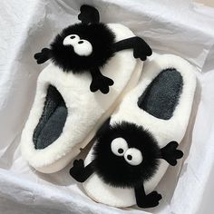 Step out in style and comfort with these Funny Women's Plush Home Cotton Slippers. Soft bottom won't drag on the ground. Feel fabulously cozy and take on your day with confidence! How to Choose the Right Size: To ensure the perfect fit, please follow these steps: Measure the length of your foot while standing, with your foot firmly on the floor and parallel to your other foot. Select the size corresponding to the measured length. Please note that our shoes are sourced internationally and may have different measurements compared to what you are accustomed to. If you have wide feet, we recommend selecting a larger size for a more comfortable fit. Please avoid measuring the insole length, as it differs from the actual foot length. 36-37---heel to toe 23cm/9.06in---fit 35-36 feet 38-39---heel Super Soft Black Indoor Slippers, Fun Round Toe Slippers For Winter, Fun Round Toe Winter Slippers, Winter Fun Non-slip Slippers, Fun Non-slip Winter Slippers, Playful Slip-on Winter Slippers, Fun White Slip-on Slippers, Playful Flat Slippers For Indoor Use, Slippers Funny