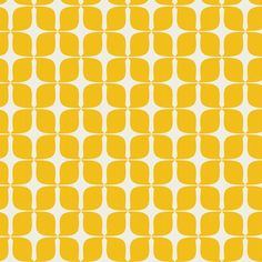 an abstract yellow and white pattern with circles on the side, all in different sizes