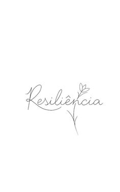 the word resilepia is written in cursive writing on a white background