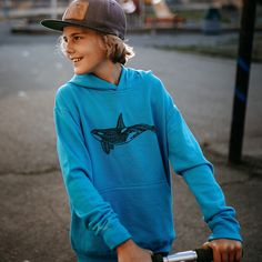 Hand drawn Orca design printed on our super soft kids hoodie using eco friendly ink. Blue Hoodie With Screen Print, Orca Design, Bleu Turquoise, Blank Greeting Cards, Turquoise Blue, Blank Cards, Kids Hoodie, Hand Drawn, Art Collection