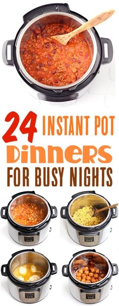 the instructions to make instant pot dinner for busy nights