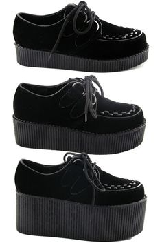 US $28.91 New with box in Clothing, Shoes & Accessories, Women's Shoes, Flats & Oxfords Genderfluid Fashion, Platform Creepers, Dark Clothing, Creepers Shoes, Goth Shoes, Punk Shoes, Gothic Shoes, Tokyo Street Fashion, Hipster Grunge