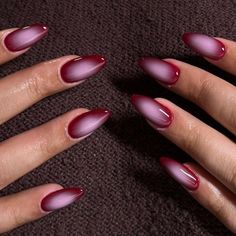 Gothic Stiletto Nails, Natural Almond Nails, Tato Henna, Nail Salon Design, Cherry Nails, Easy Nails, Red Nail, Nail Swag