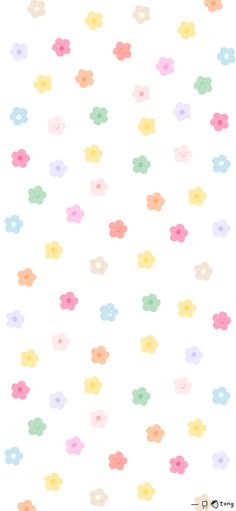 a white background with colorful flowers on it