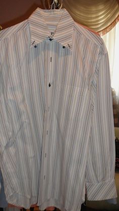 G.P.BELLINI 16 1/2 BEAUTIFUL STRIPED DRESS SHIRT, MINT CONDITION Mens Dress, Bellini, Mens Shirt Dress, Striped Dress, Dress Shirt, Men Dress, Mint Condition, Mint, Mens Tops