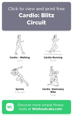 the cardio bizz circuit is shown with instructions to use it for workouts