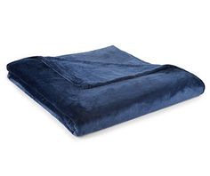 a blue blanket folded on top of each other