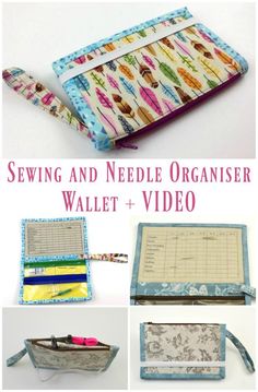 sewing and needle organizer wallet with video instructions to make it easier for someone to use