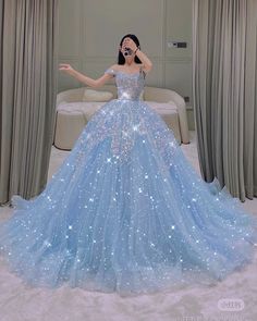 Ball Gowns Fantasy, Princess Ball Gowns Wedding Dress, Ball Gowns Wedding Dress, Pretty Quinceanera Dresses, Sparkle Wedding Dress, Quince Dress, Princess Ball Gowns, Pretty Prom Dresses