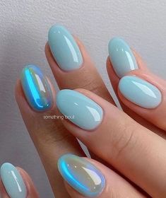 15 Stylish Short Blue New Year’s Nail Ideas for 2024 Membentuk Alis, Unghie Sfumate, Festival Nails, Pretty Acrylic Nails, Dope Nails, Short Acrylic Nails, Nail Polishes, Cute Acrylic Nails