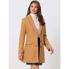 Be cozy in this warm winter coat which is cut with a notched lapel and versatile pockets for a feminine chic longline silhouette. Wear the trench coat for an elegant chic look in Coffee shops, Shopping, Work, Office, Business, Weekend Gathering, Formal, and Outdoors in chilly winter. Simply pair it with sophisticated clutch bags and chic high-heeled shoes for an elegant look. Winter Pea Coat, Silhouette Dress, Long Overcoat, Winter Outwear, Longline Coat, Long Winter Coats, Target Clothes, Feminine Chic, Long Trench