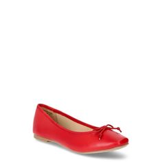 The shoes you've always loved, all grown up and ready for work or the weekend. Time and Tru's Women's String Bow Ballet Flats are a stylish finishing touch to any outfit, elegant and effortless. Features an easy slip-on design and a cushioned, Memory Foam insole for added comfort. The cutest little bow on top also adds a sweet, feminine touch to anything youre wearingjeans, skirts, dresses, and more. Every girl needs these ballet flats in her line-up. Only at Walmart. Size: 8.  Color: Red.  Gend Classic Red Ballet Flats For Formal Occasions, Classic Red Formal Ballet Flats, Red Slip-on Ballet Flats For Formal Occasions, Summer Formal Red Flats, Red Ballet Flats With Round Toe For Formal Events, Red Ballet Flats For Spring Formal, Red Ballet Flats For Spring Formal Occasion, Synthetic Ballet Flats For Work With Round Toe, Chic Red Ballet Flats With Round Toe