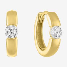 Features: Quick ShipDiamond Clarity: I1-I2Earring Back: HingedSetting: ProngShape: RoundStone Cut: RoundDiamond Color: G-HMetal Color: YellowRounded Carat Weight: 1/3 Ct. T.w.Care: Wipe CleanStone Type: 2 Lab Grown DiamondAuthenticity: Lab Grown DiamondBirthstone: April BirthstoneEarrings Style: Hoop EarringsMetal: 10k GoldCountry of Origin: Imported Classic White Hoop Earrings With Halo Design, Classic Gold Huggie Earrings With Brilliant Cut, Gold Hoop Diamond Earrings With Halo Design, Gold Huggie Earrings With Halo Design, White Small Hoop Earrings With Halo Design, Classic Gold Hoop Earrings With Brilliant Cut, Classic Gold Hoop Earrings With Prong Setting, Classic Huggie Earrings With Bail, Classic White Hoop Huggie Earrings