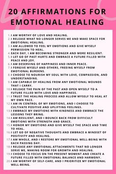 Health And Healing Affirmations, Self Awareness Affirmations, Tips For Healing, Healing Shame Affirmations, Healing Self Care, Affirmation For Emotional Healing, Mental Healing Affirmations, Emotional Strength Affirmations