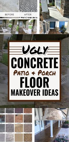 concrete patio and porch floor makeover ideas