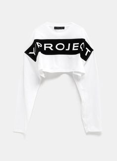 Scrunched Logo Long Sleeve Crop Top