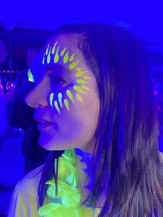 Neon Facepainting, Glow Dance, Dark Face, Neon Birthday Party