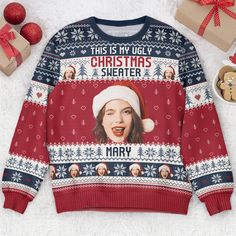 This Is My Ugly Christmas Sweater New Version - Personalized Photo Ugly Sweater Best Ugly Christmas Sweater, Trending 2023, Custom Sweaters, Custom Sweatshirts, Sweatshirt Christmas, New Version, Christmas Family, Sweater Design, Kids Sweater