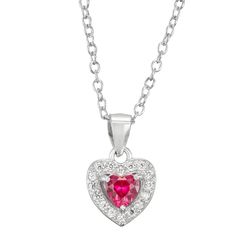 She's sure to charm whenever she wears this dazzling Junior Jewels simulated birthstone heart necklace.PENDANT DETAILSPendant length: 0.75 in.Chain length: 18.5 i.Chain type: linkClasp: spring ringMetal: sterling silverAdditional details: simulated birthstone accentsPackaging: boxedGemstones may have been treated to enhance their appearance. Special care may be required. Size: One Size. Gender: female. Age Group: kids. Ring Metal, Girls Necklaces, Girls Jewelry, Heart Pendant Necklace, Metal Rings, Spring Rings, Chain Length, Heart Necklace, Jewelry Sales