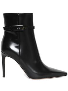 Gianvito Rossi Tokio 95mm Leather Ankle Boots | Black | FARFETCH Luxury Wallet Women Farfetch, Fall 24, Ankle Boots Black, Boots Fall, Summer Beach Wear, Clothing Essentials, Flat Boots, Ballet Flat Shoes, Shoes Booties