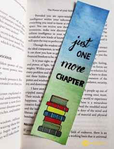 a bookmark that reads just one more charter