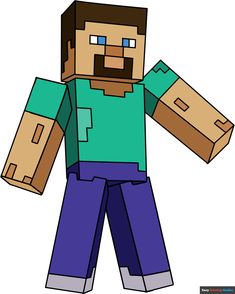 an image of a minecraft character with a box on his shoulder and a beard