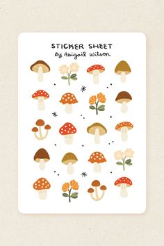 mushroom fall sticker sheet Cottagecore Sticker Sheet, Mushroom Stickers Printable, Sticker Sheets Anime, Autumn Stickers Aesthetic, Sticker Sheets Free Printable, Sticker Sheet Ideas, Sticker Sheets Aesthetic, Mushroom Stickers, Fall Stickers