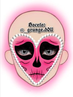 Clown Makeup Template, Makeup Drawing Ideas, Crazy Makeup Ideas, Fun Halloween Makeup, Calavera Makeup, Creepy Makeup