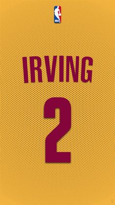 the number two jersey for irving 2 is shown in red and yellow, with an orange background