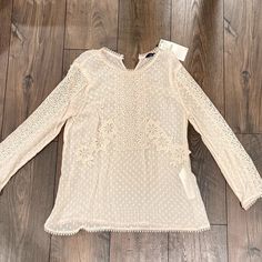 Brand New With Tags Zara Cream Lace Blouse With Embroidery Detailing On Chest And Arms. Make Me An Offer! Summer Floral Embroidered Long Sleeve Lace Top, Summer Long Sleeve Lace Top With Floral Embroidery, Summer Long Sleeve Embroidered Lace Top, Long Sleeve Embroidered Lace Top For Summer, Summer Embroidered Long Sleeve Top With Lace Trim, Summer Long Sleeve Embroidered Top With Lace Trim, Beige Long Sleeve Blouse With Lace Top, Spring V-neck Blouse With Lace Work, Beige Long Sleeve Lace Top Blouse