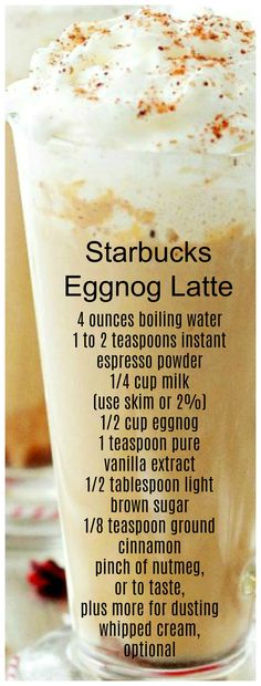 starbucks eggnog latte recipe with instructions